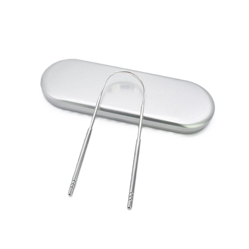 Premium Stainless Steel Tongue Scraper with Travel Case