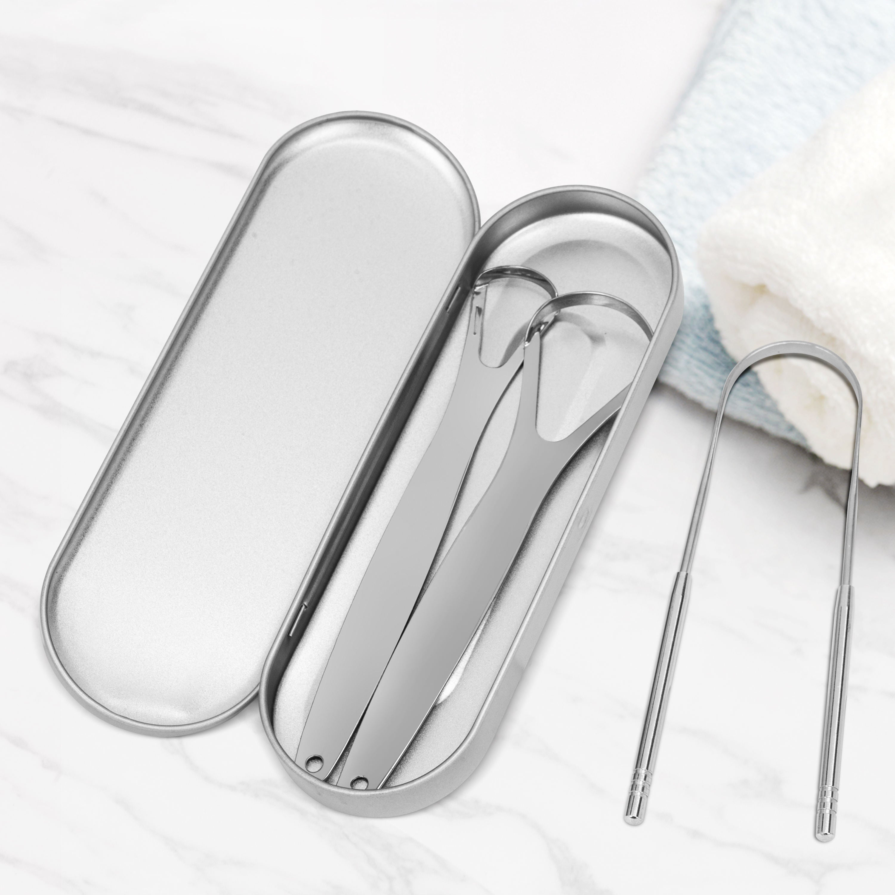 Premium Stainless Steel Tongue Scraper