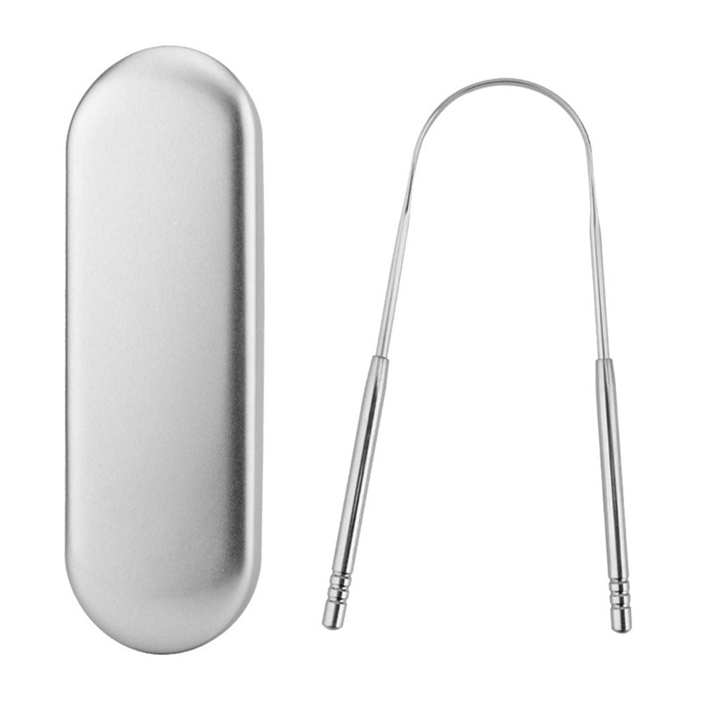 Premium Stainless Steel Tongue Scraper with Travel Case