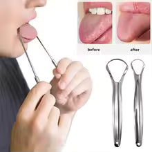 Premium Stainless Steel Tongue Scraper (3-Piece Hygiene Set)